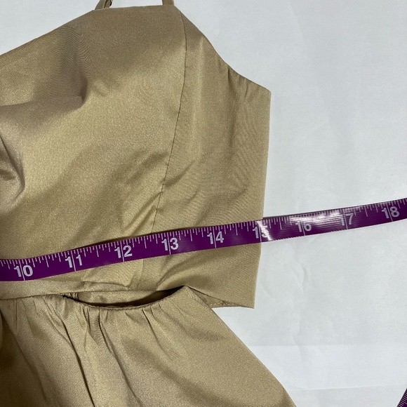 New J. Crew Collection bow-front cutout midi dress in stretch taffeta!!! - Picture 3 of 3